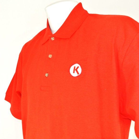CIRCLE K Convenience Store Employee Uniform Polo Shirt Red NEW Size M Medium - Picture 5 of 5